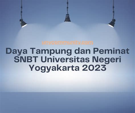 Daya Tampung Dan Peminat Snbt Universitas Negeri Yogyakarta 2023 Uny