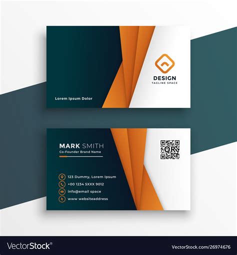 Creative visit card design modern template Vector Image