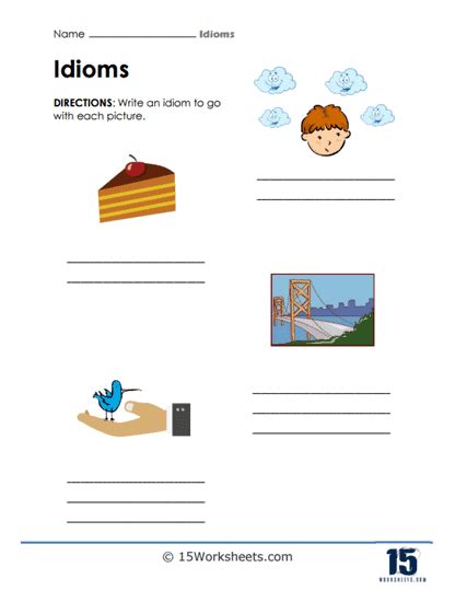 Idioms Worksheets 15 Worksheets