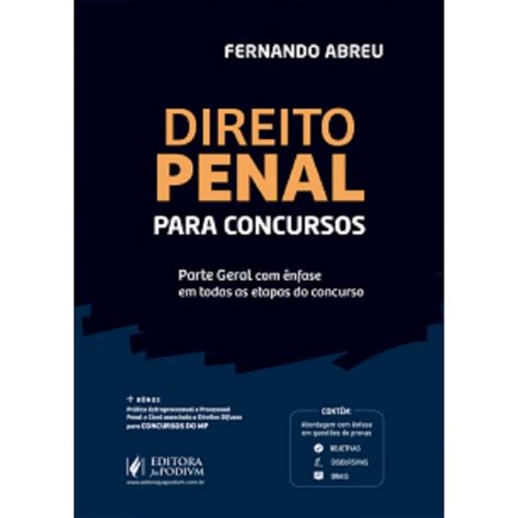 Direito Penal Para Concursos Edi O Submarino