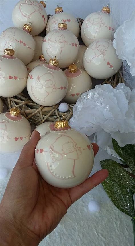 Ceramica Come Mestiere Pallina Di Natale Con Angelo Ceramica