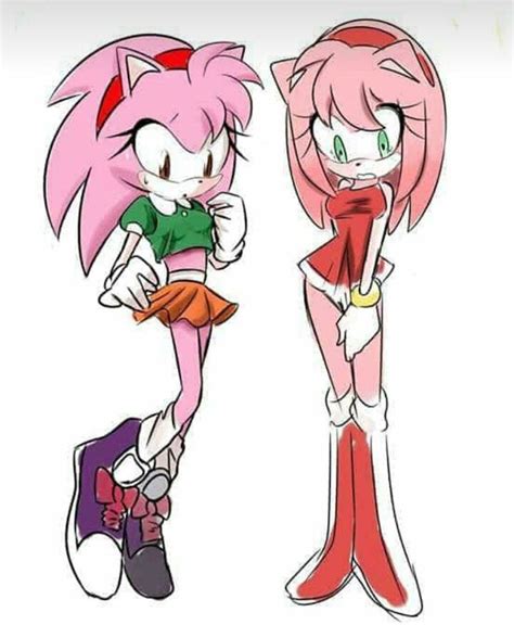 Classic And Modern Amy Amy Classic Modern Shadow And Amy Amy The Hedgehog Amy Rose