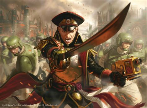 Commissar Severina Raine MtG Art from Warhammer 40000 Set by Jake Murray - Art of Magic: the ...