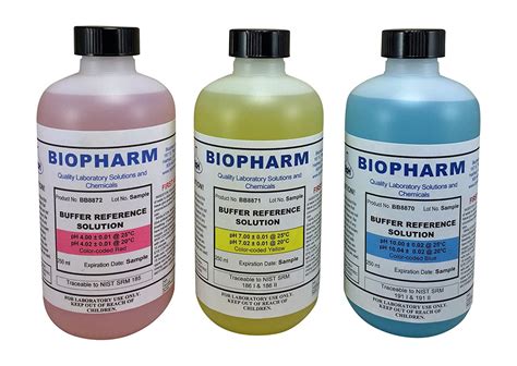 Biopharm PH Buffer Calibration Solution Kit 3 Pack 250 Ml 8oz