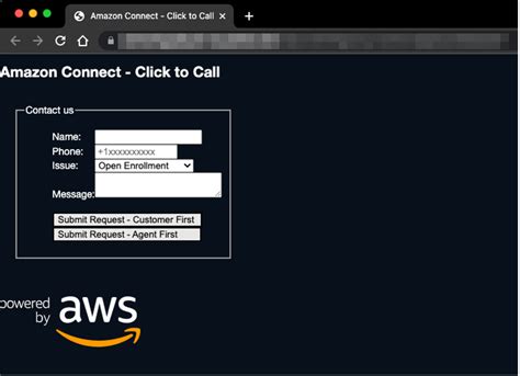 Click To Call In Amazon Connect Aws Contact Center