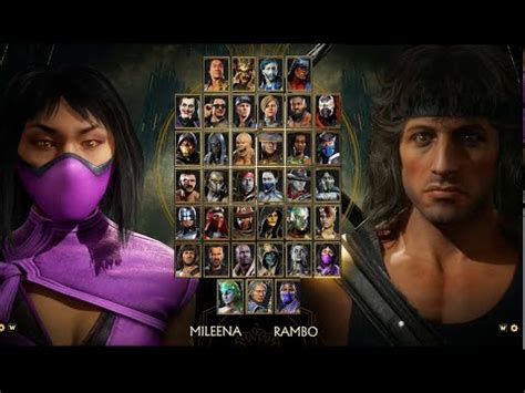 Mortal Kombat Aftermath All Characters Select Screen Update Mileena