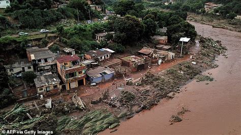 Shocking Moment A House Washed Away In Deadly Flooding In Brazil That