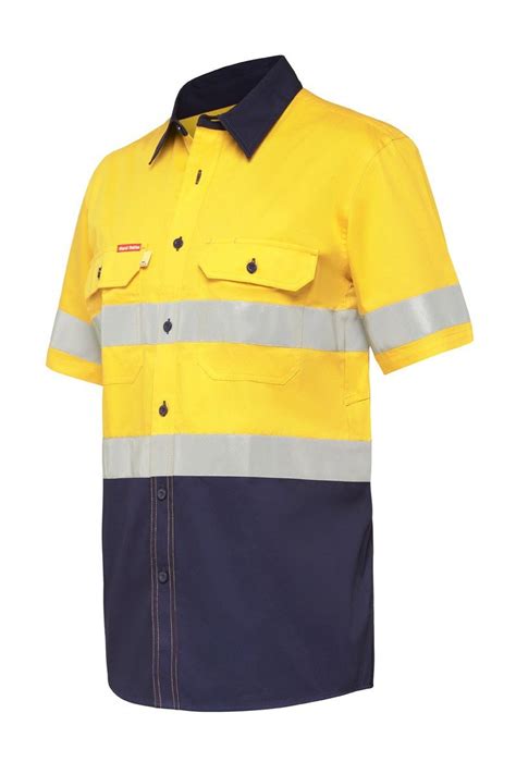 Hard Yakka Vented Hi Vis Two Tone S Sleeve Shirt W Tape Y07735 Access