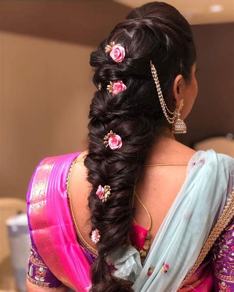 Beautiful Work Messy Braid Hairstyles For Indian Wedding