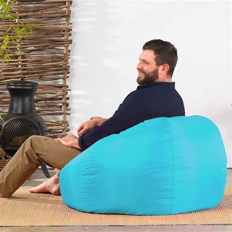 Bean Bag Bazaar Classic Bean Bag Chair Aqua Blue Large Indoor Outdoor