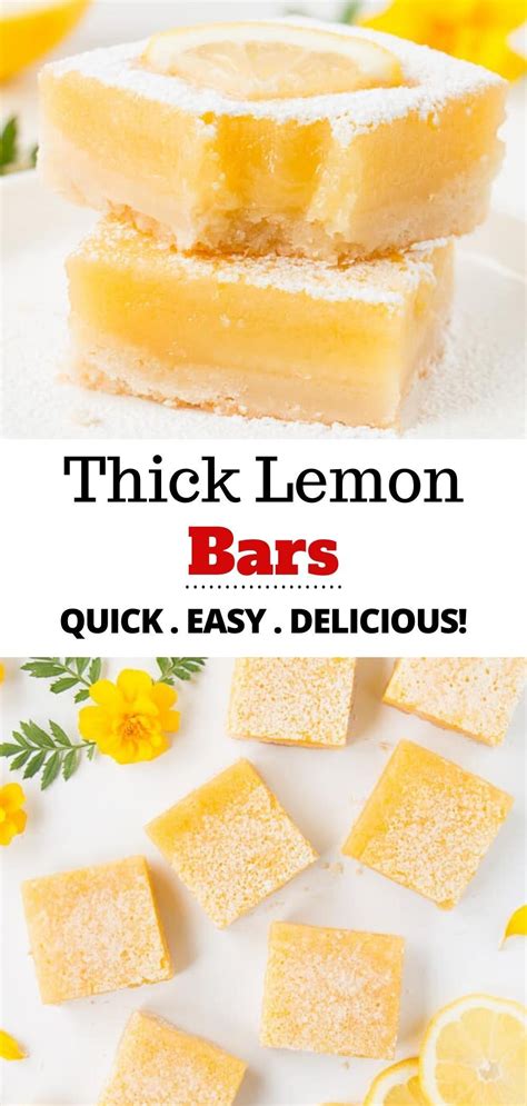 Thick Lemon Bars With Shortbread Crust Video Lemon Bars Easy Lemon