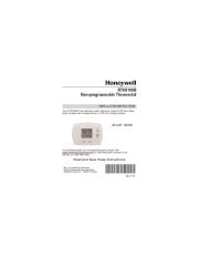 Honeywell Rth B Non Programmable Thermostat Installation Instructions