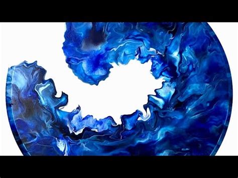 58 Ocean Wave Dutch Pour Painting Abstract Wave With Hairdryer Art