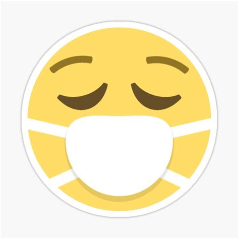 "Cool Mask,emoji mask" Sticker by frankadam07 | Redbubble