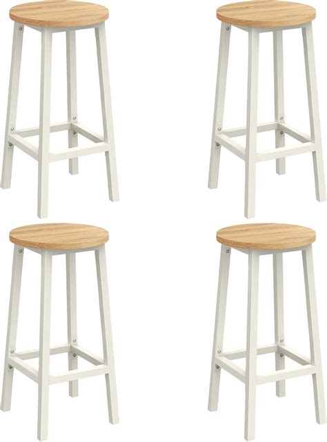 IDMarket Lot de 4 tabourets de Bar SARA Mix Color Gris foncé Gris