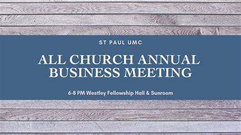 Annual Church Meeting