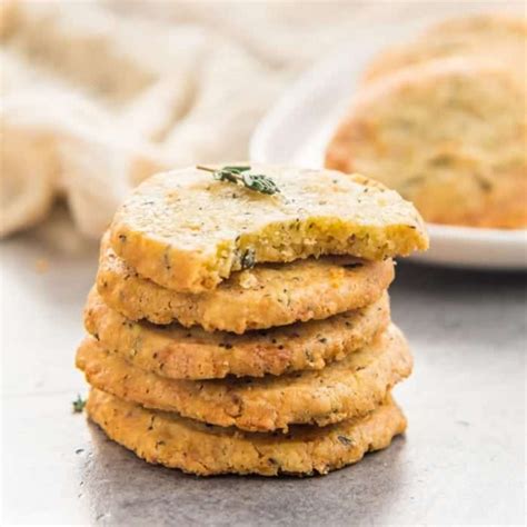 Thyme and Cheddar Cheese Cookies (Savory Cookies) - The Flavor Bender