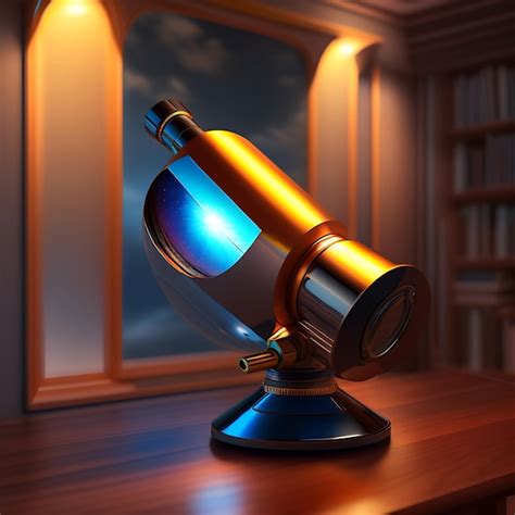 Premium AI Image Amateur Telescope In The Room Closeup