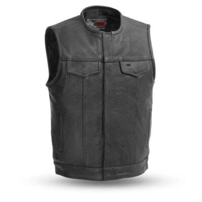 First MFG No Rival Soft Naked Cowhide Motorcycle Vest