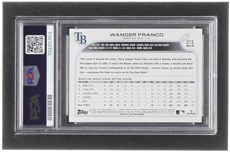 Wander Franco Topps Rc Psa Pristine Auction