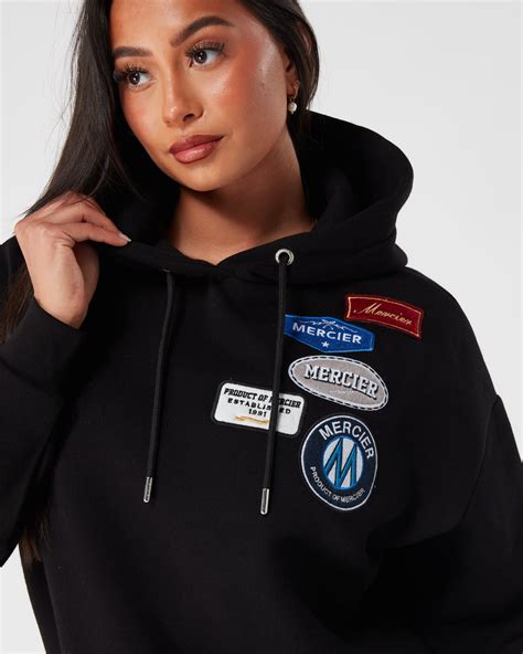 Womens Mercier Og Badge Hoodie Black Mercier