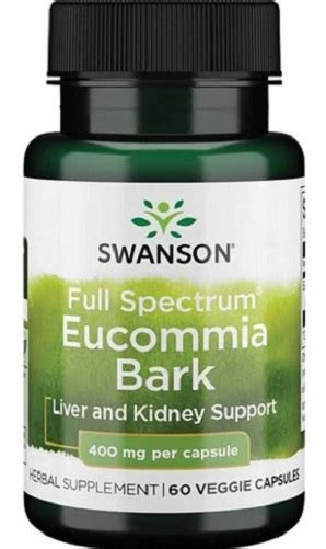 Swanson Full Spectrum Eucommia Bark 400mg 60 Vcaps