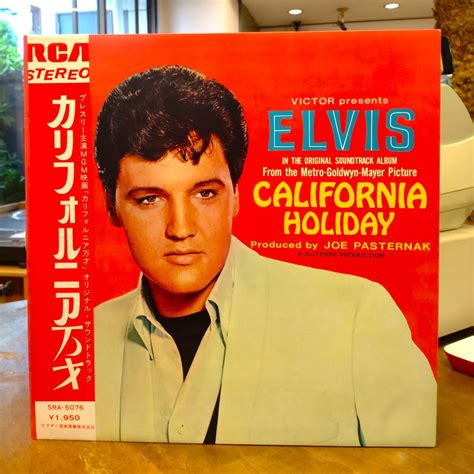 【やや傷や汚れあり】帯付lpレコード エルヴィス・プレスリー カリフォルニア万才 Elvis Presley California