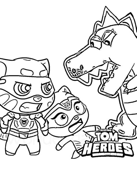 Top 20 Printable Talking Tom Heroes Coloring Pages - Online Coloring Pages