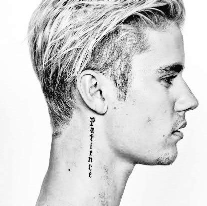 Justin Bieber Patience Tattoo