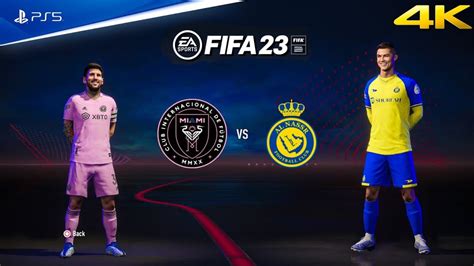 Fifa 23 Inter Miami Vs Al Nassr Ft Messi Vs Ronaldo Friendly Match Ps5™ Gameplay 4k60