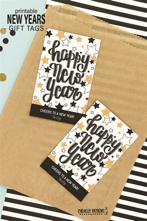 New Years Eve Party Favor Tags Printable And Editable Happy New Year