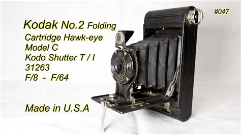 Kodak No 2 Folding Cartridge Hawk Eye Model C 1924 Youtube