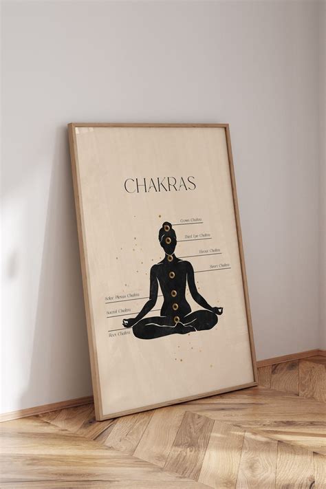 Chakra Poster Yoga Chakren Kunstdruck Meditation Poster Etsy De