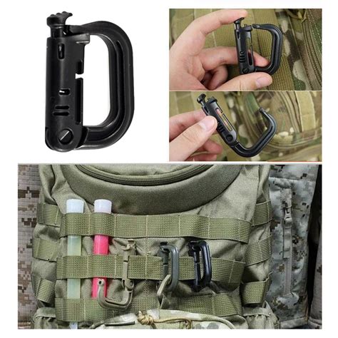 Free Shipping 5pcs Tactical Backpack Carabiner Snap D Ring Clip Key