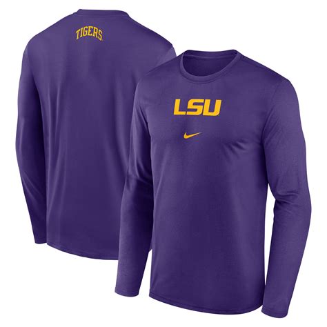 Men S Nike Purple Lsu Tigers On Court Basketball Shootaround Performance Long Sleeve T Shirt