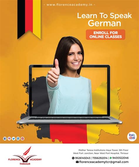 German Language Language Class Education Poster Design Education Poster