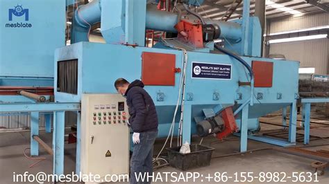 Automatic Shot Blasting Machine Working Video Roller Conveyor Type