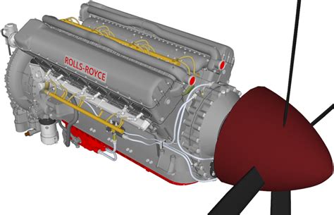 Free 3D file Rolls Royce Merlin V12 Engine Model 🎲 ・3D printing model to download・Cults