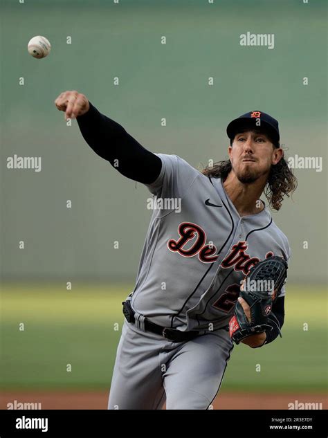 Detroit Tigers Starting Pitcher Michael Lorenzen Throws During The