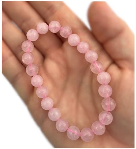 Rose Quartz Bracelet 8mm Beads Crystal Healing Bracelet Perfect Chakra Palace