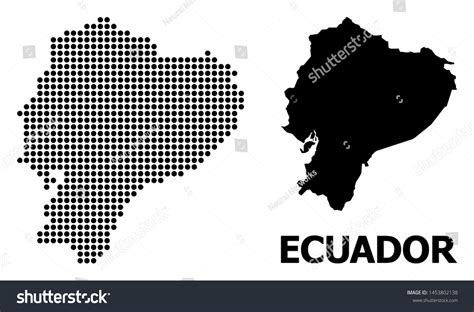 Dotted Map Ecuador Composition Solid Illustration Stock Vector Royalty