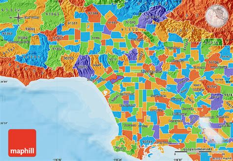 Printable Los Angeles Zip Codes Map