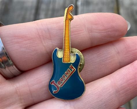 Vintage Journey Guitar Enamel Pin 1980s Lapel Pin Etsy