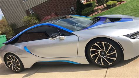 My Bmw I8 Trimmed In Avery Blue Chrome Youtube