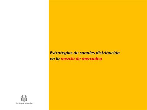 PDF Estrategias de canales distribución en la mezcla de de la