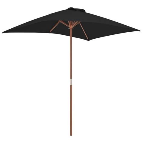 Dioche Parasol D Ext Rieur Avec M T En Bois Noir X Cm Yw Tech