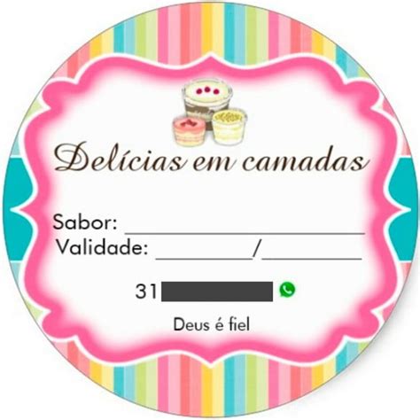 1000 Etiquetas Rótulos Adesivos Personalizados 5x5cm Elo7