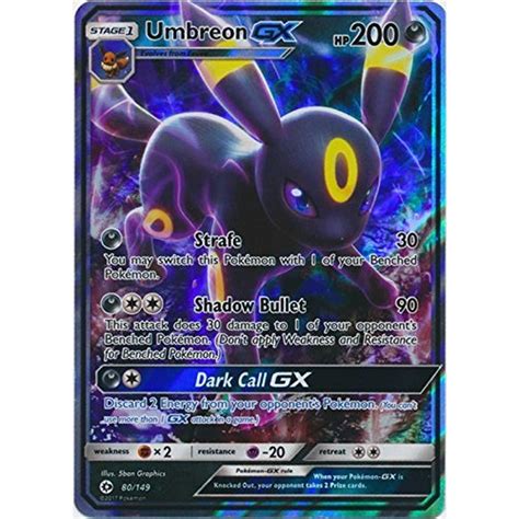 Umbreon Gx 80149 Ultra Rare Pokemon Sun And Moon