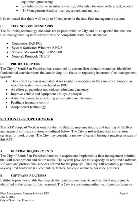 Fleet Management Policy And Procedures Template