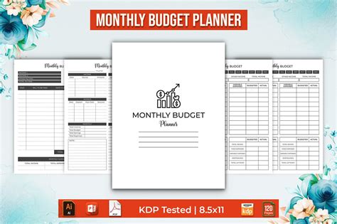 Monthly Budget Planner Kdp Interior Graphic By Mondolsgraphic · Creative Fabrica